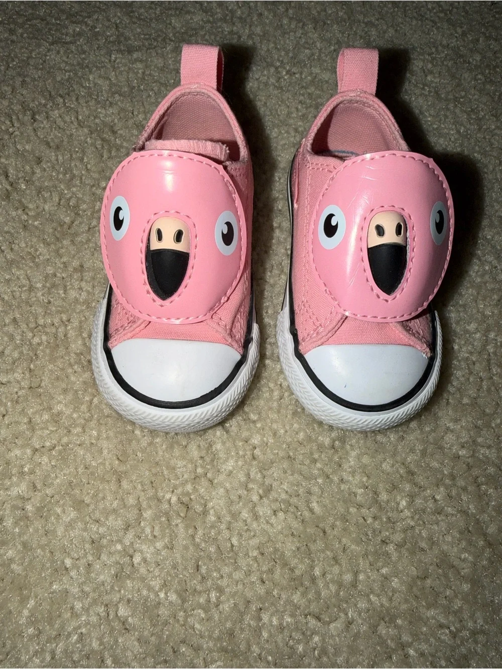Converse Pink Flamingo Face Slip-On Baby Sneakers